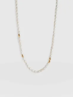 Jacqueline Pearl Necklace - Gold