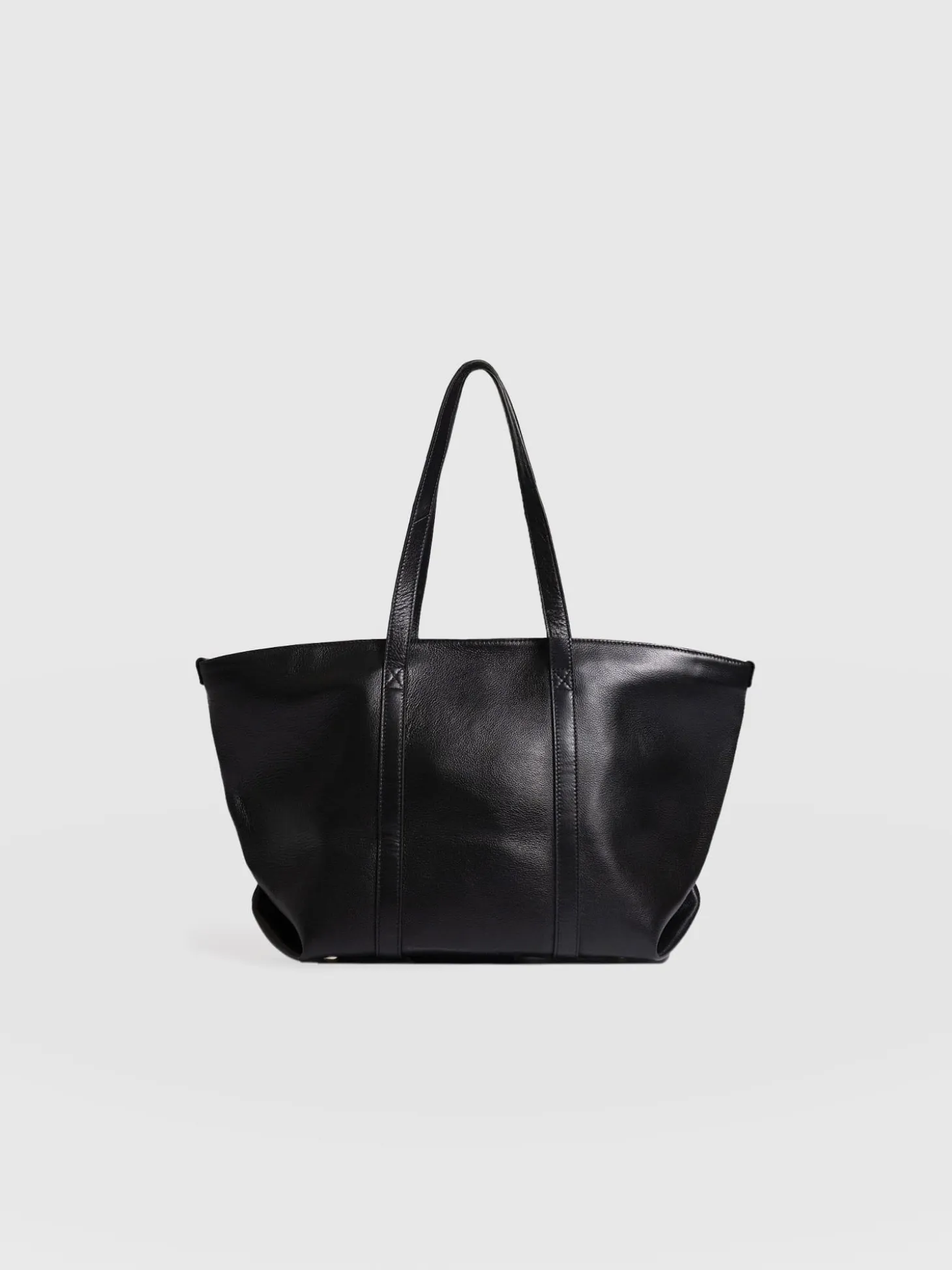 Kara Shopper Bag - Black Leather