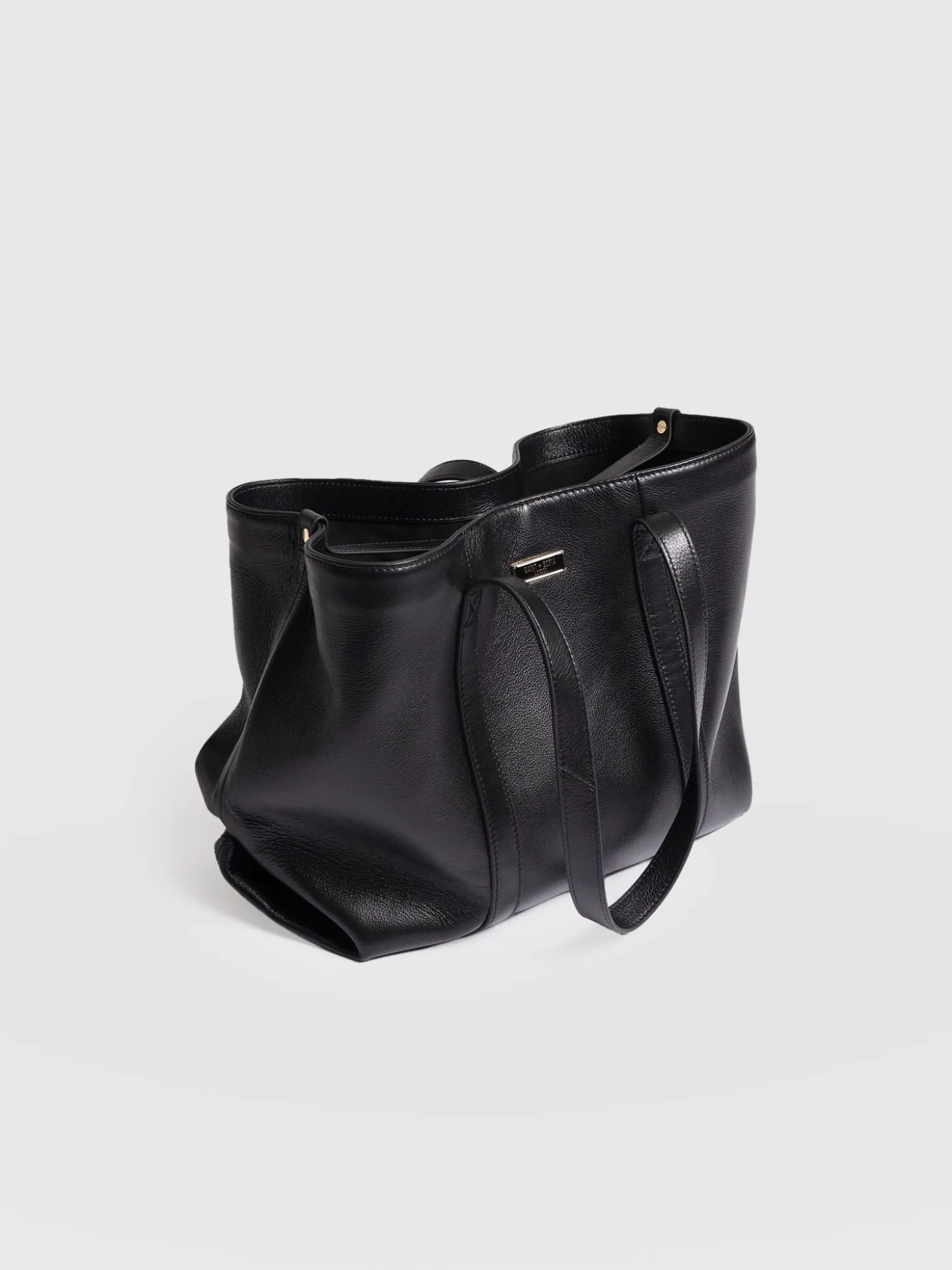 Kara Shopper Bag - Black Leather