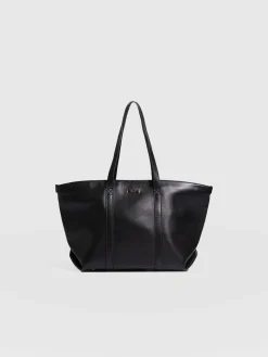 Kara Shopper Bag - Black Leather