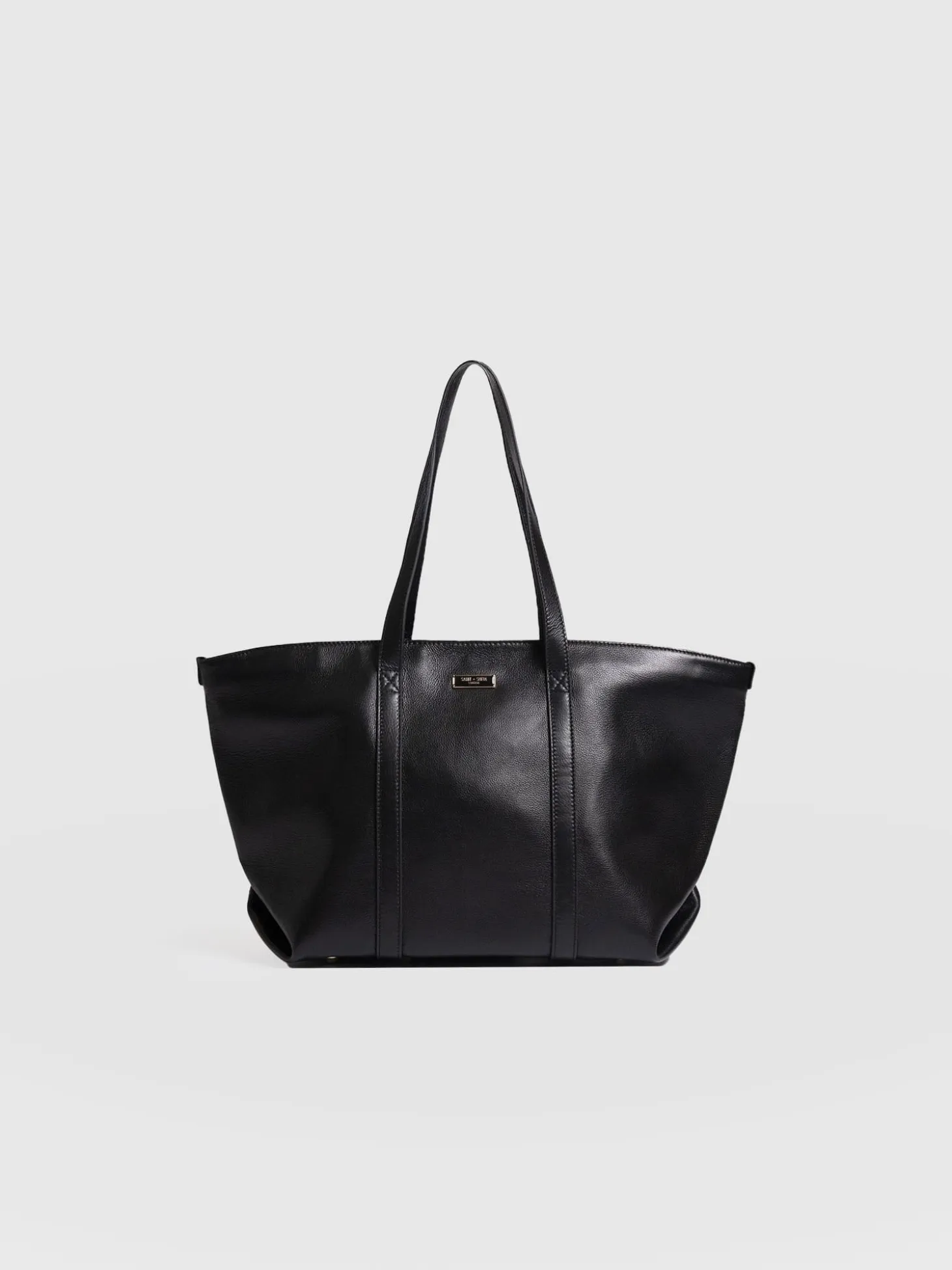 Kara Shopper Bag - Black Leather