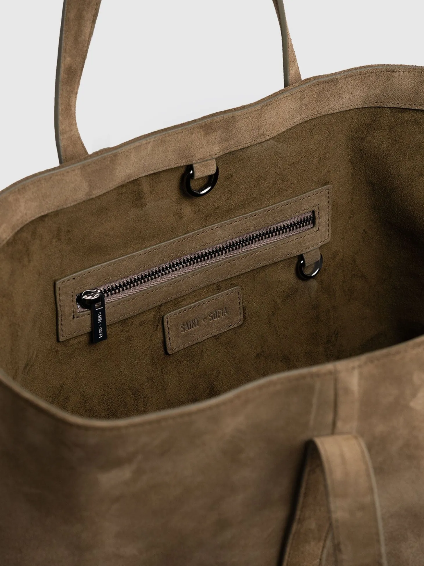 Kara Shopper Bag - Khaki Suede