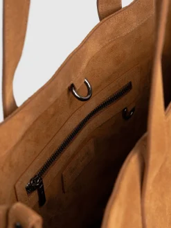 Kara Shopper Bag - Tan Suede