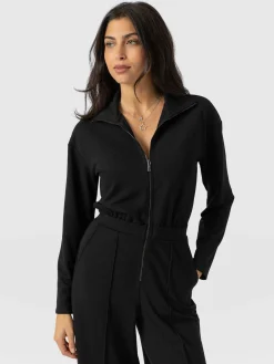 Keller Long Sleeve Jumpsuit - Black