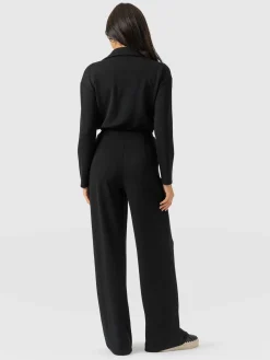 Keller Long Sleeve Jumpsuit - Black