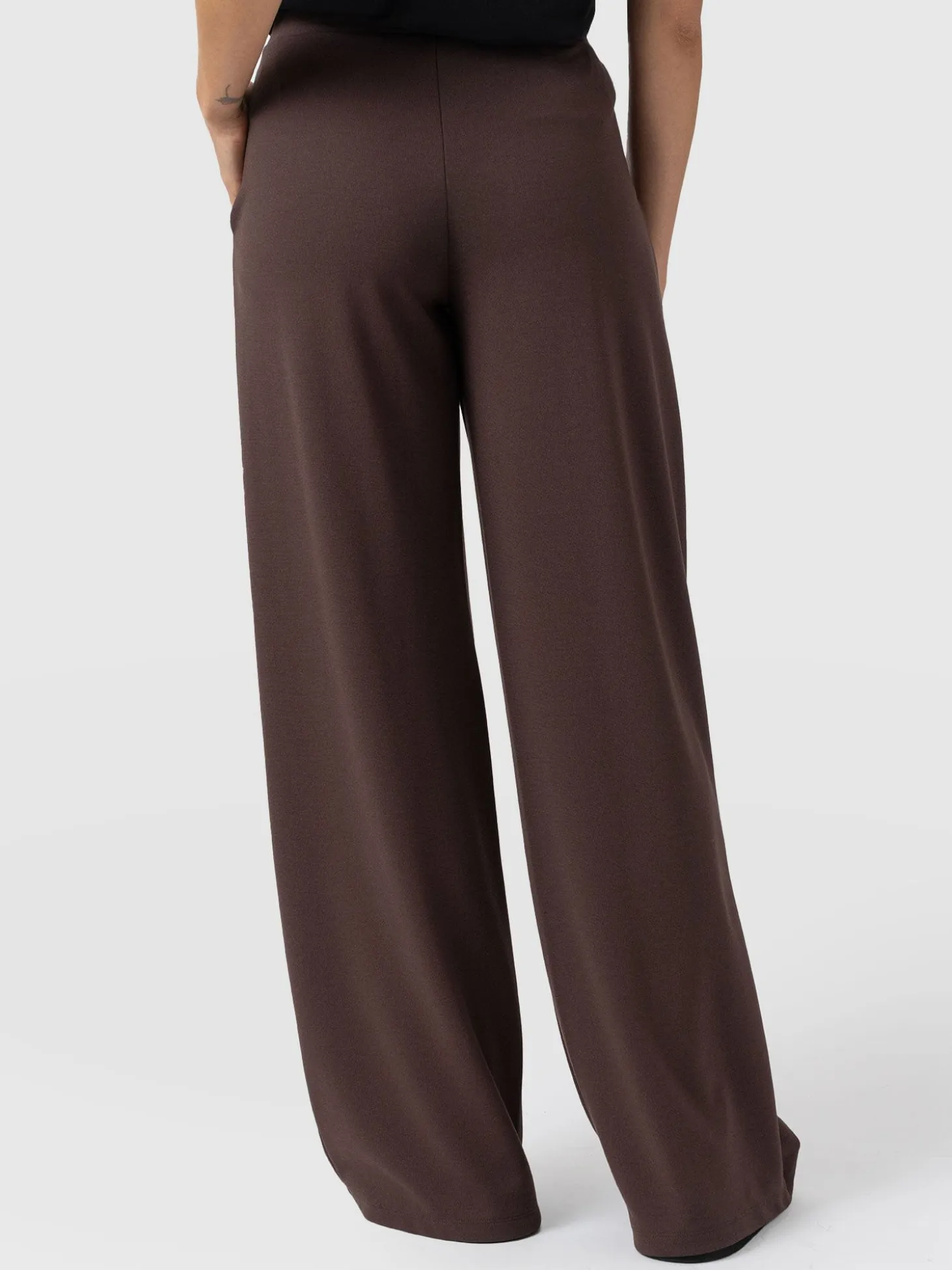 Keller Wide Leg Pant - Brown