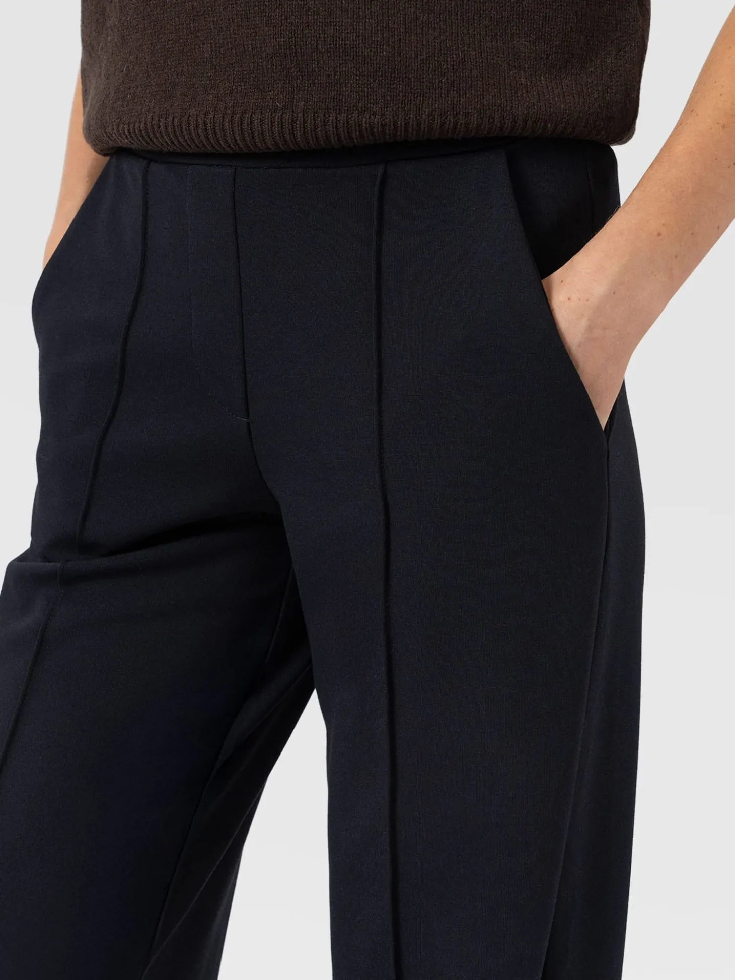 Keller Wide Leg Pant - Navy