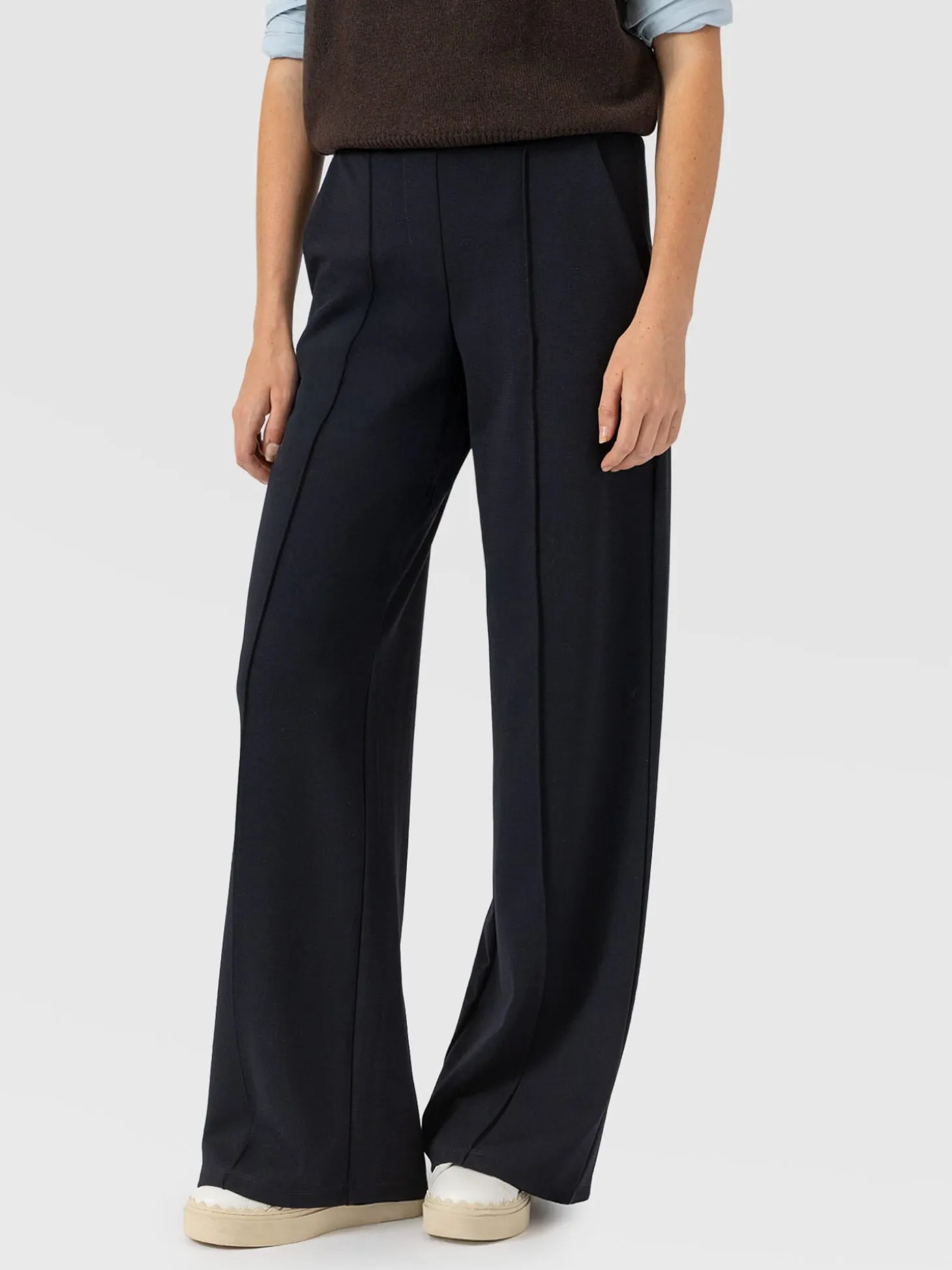 Keller Wide Leg Pant - Navy