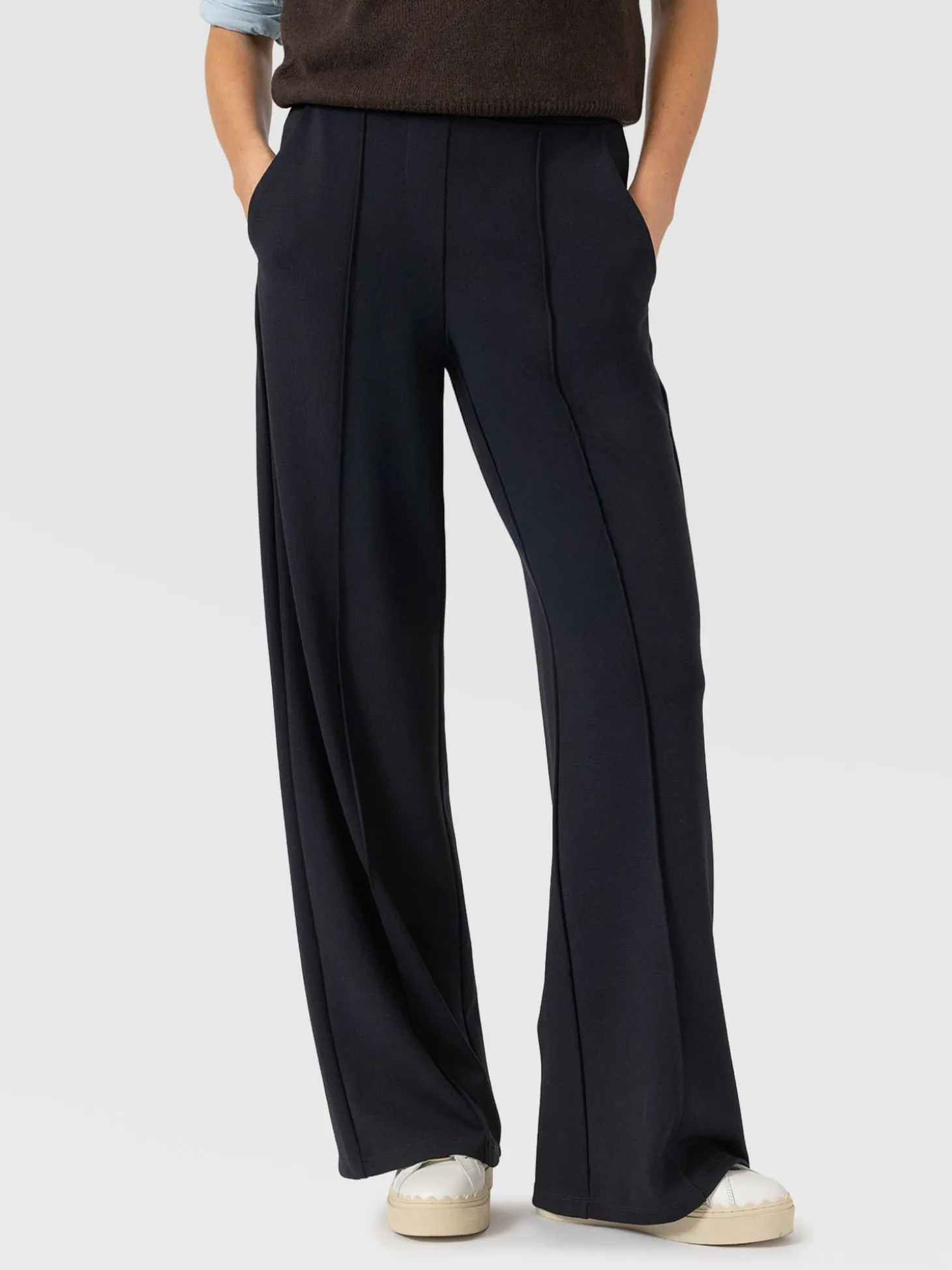 Keller Wide Leg Pant - Navy