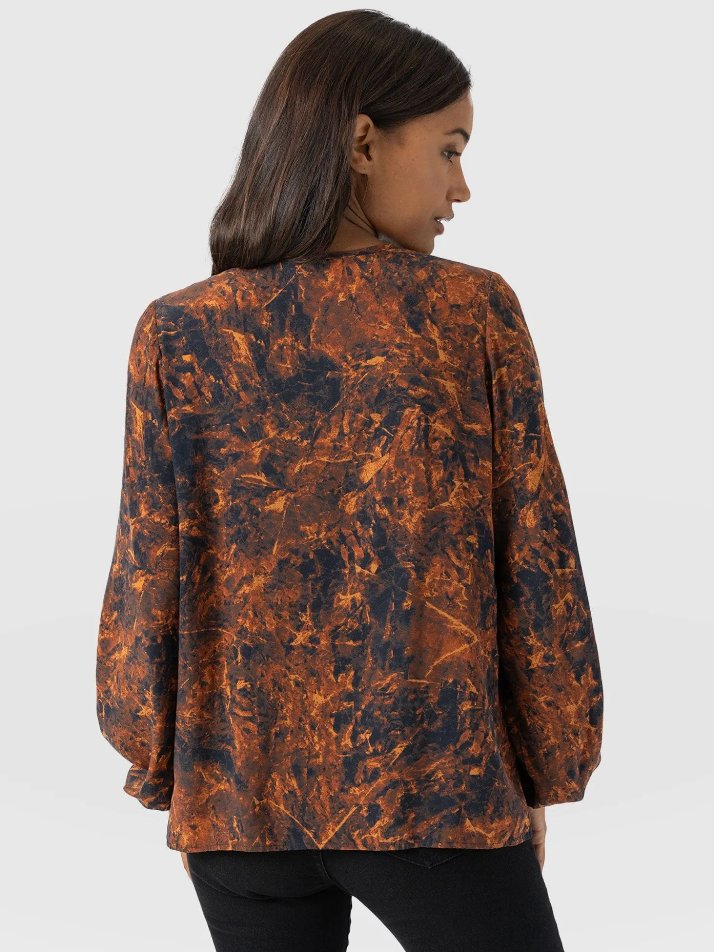 Kristen Blouse - Brown Marble