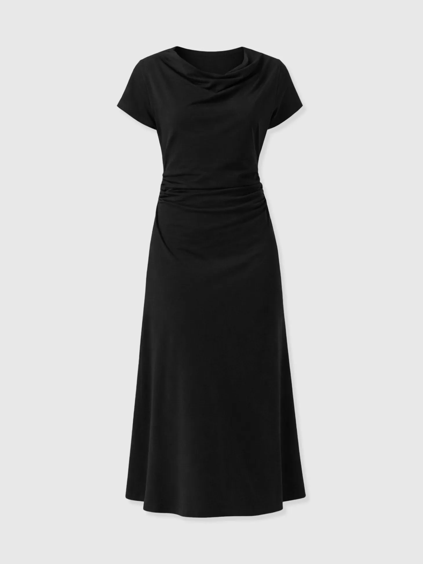 Laurie Cowl Neck Dress - Black