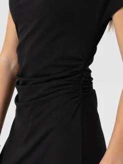 Laurie Cowl Neck Dress - Black