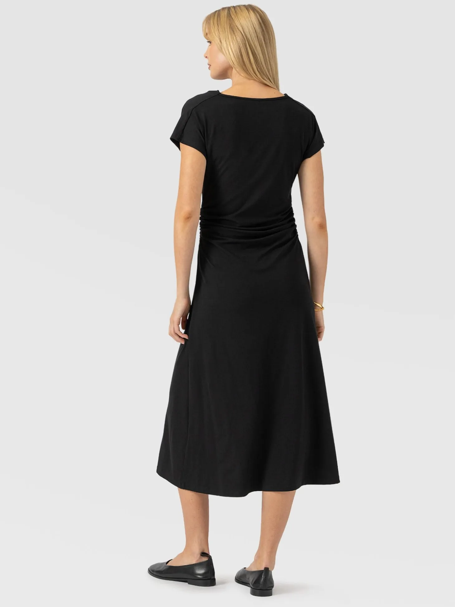 Laurie Cowl Neck Dress - Black