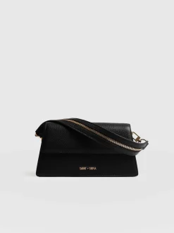 Lennox Half Flap Bag - Black