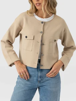 Maeva Knit Jacket - Cream