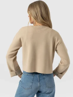 Maeva Knit Jacket - Cream
