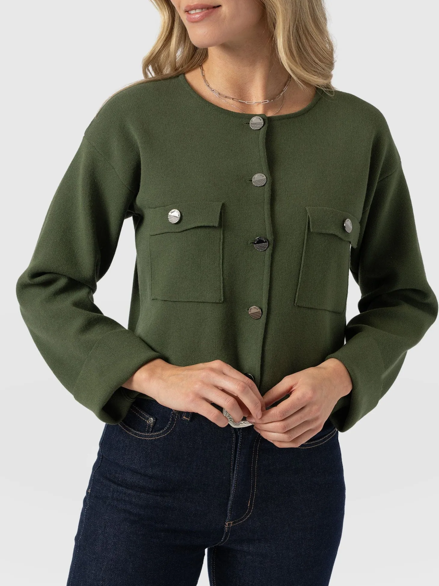 Maeva Knit Jacket - Khaki