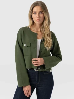 Maeva Knit Jacket - Khaki