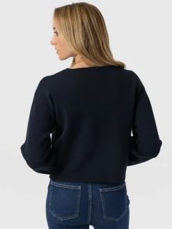 Maeva Knit Jacket - Navy