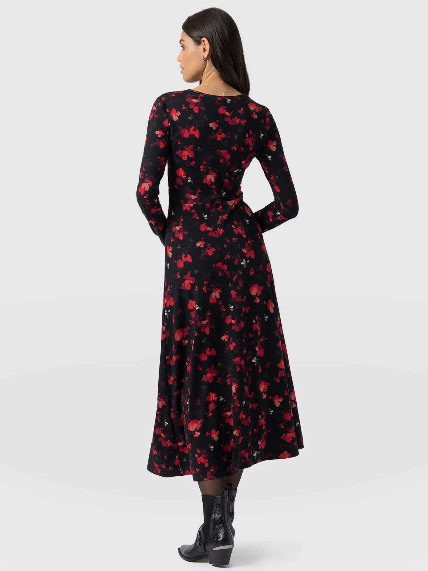 Maggie Wrap Midi Dress - Pink Aurora