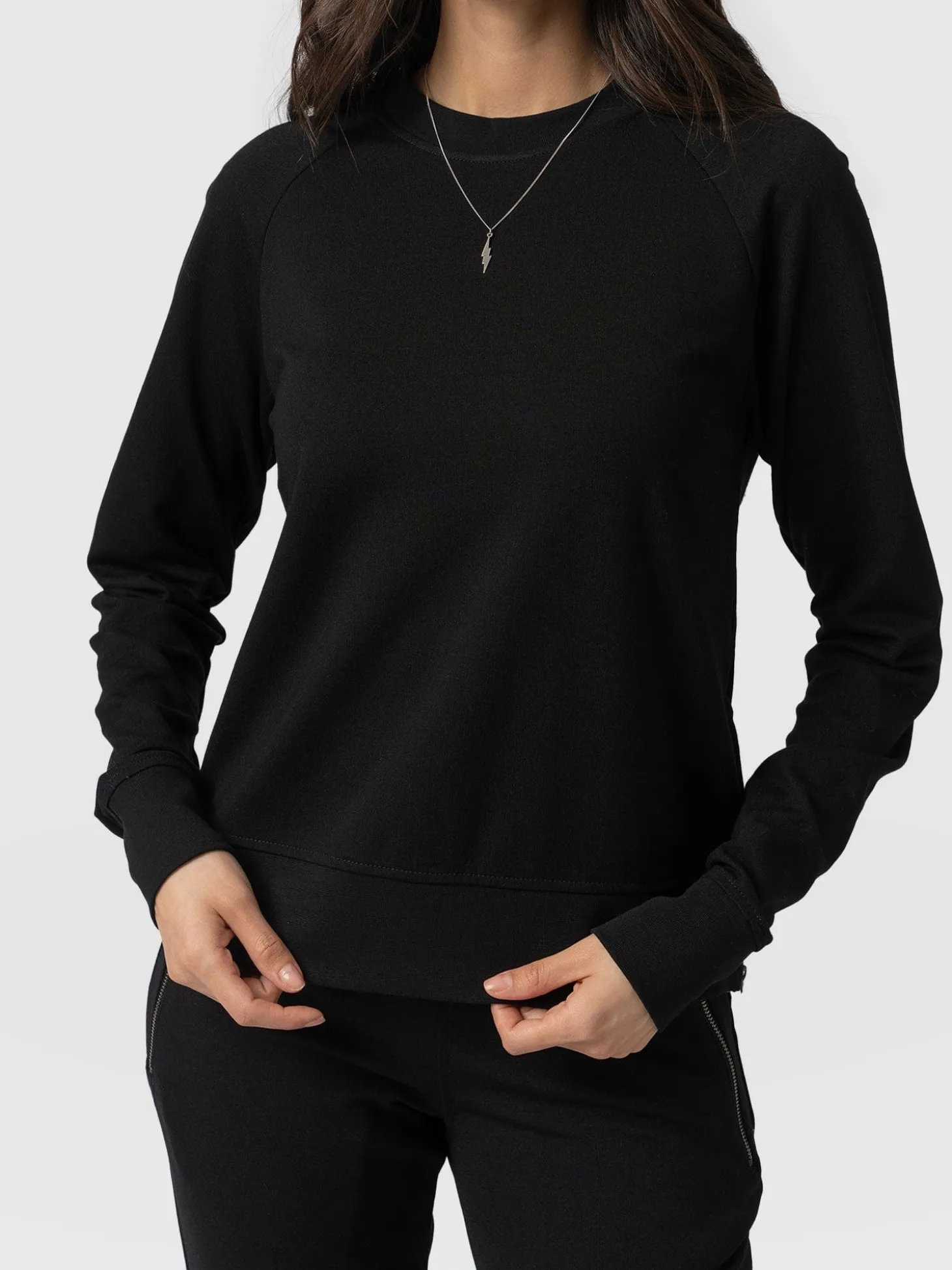 Morgan Zip Sweater - Black