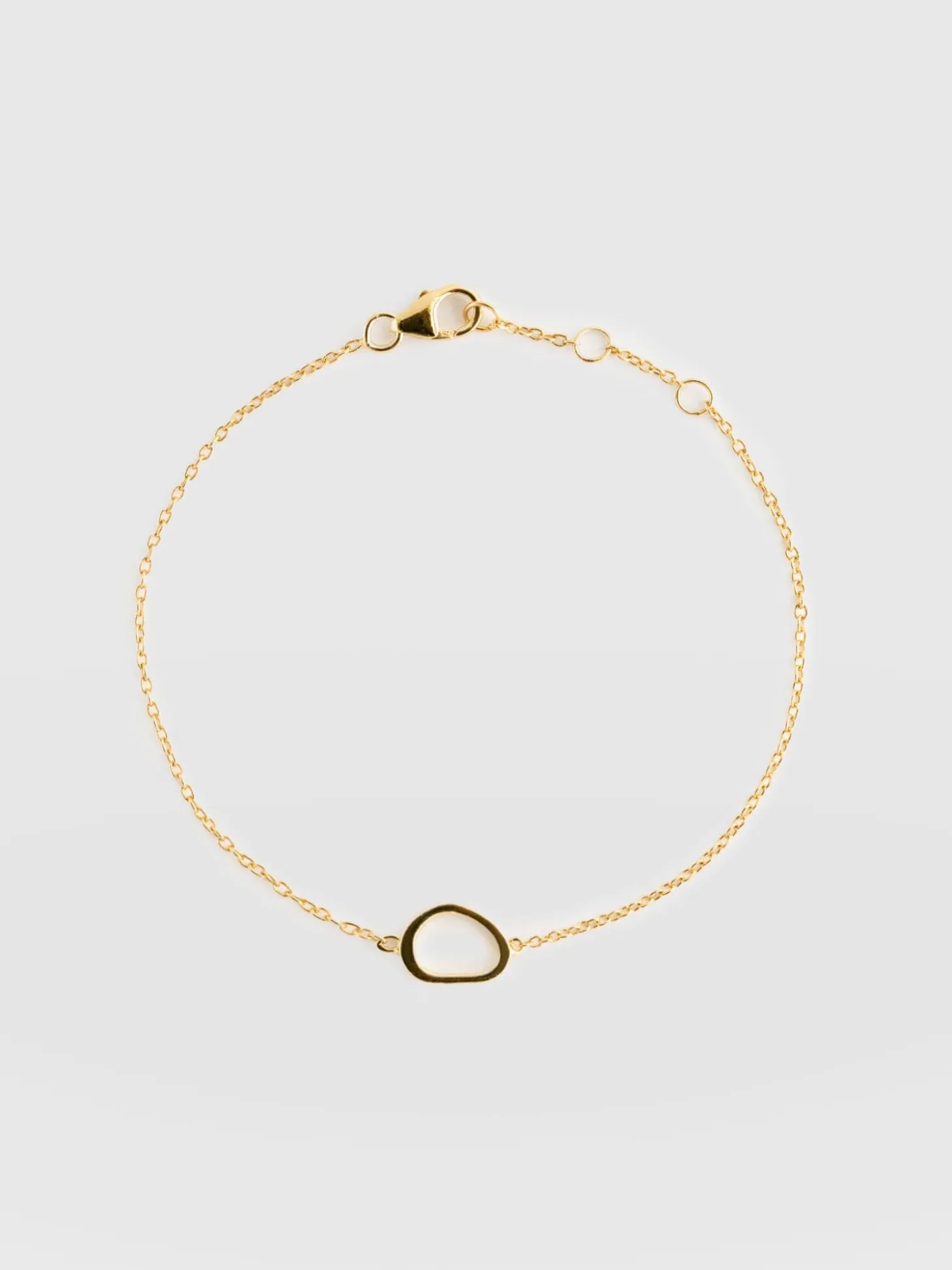 Organic Open Oval Bracelet - Gold