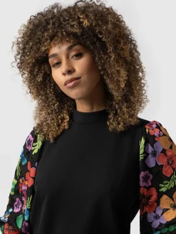 Penny Puff Sleeve Long Sleeve - Pop Floral