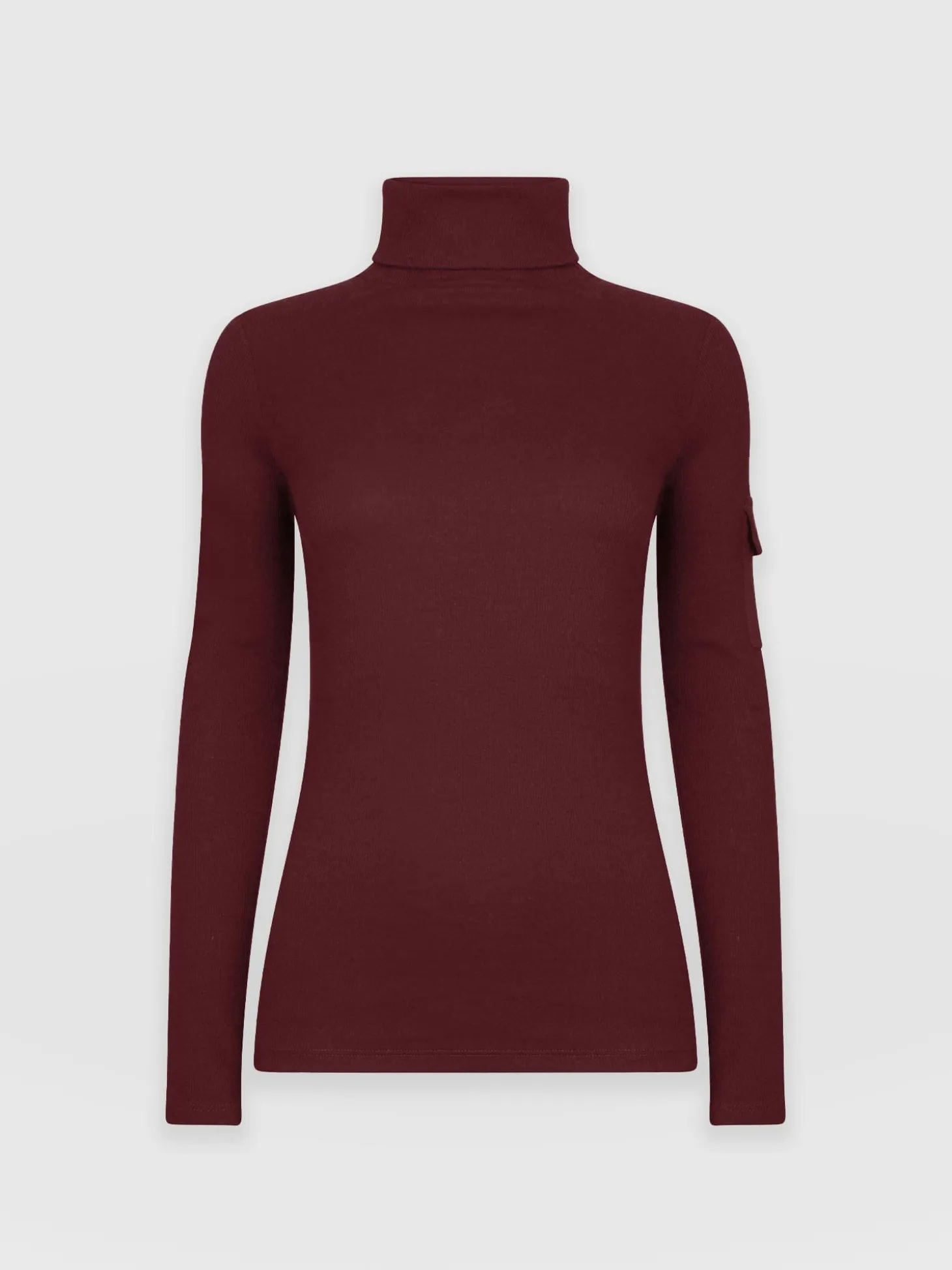 Pocket Turtle Neck - Burgundy