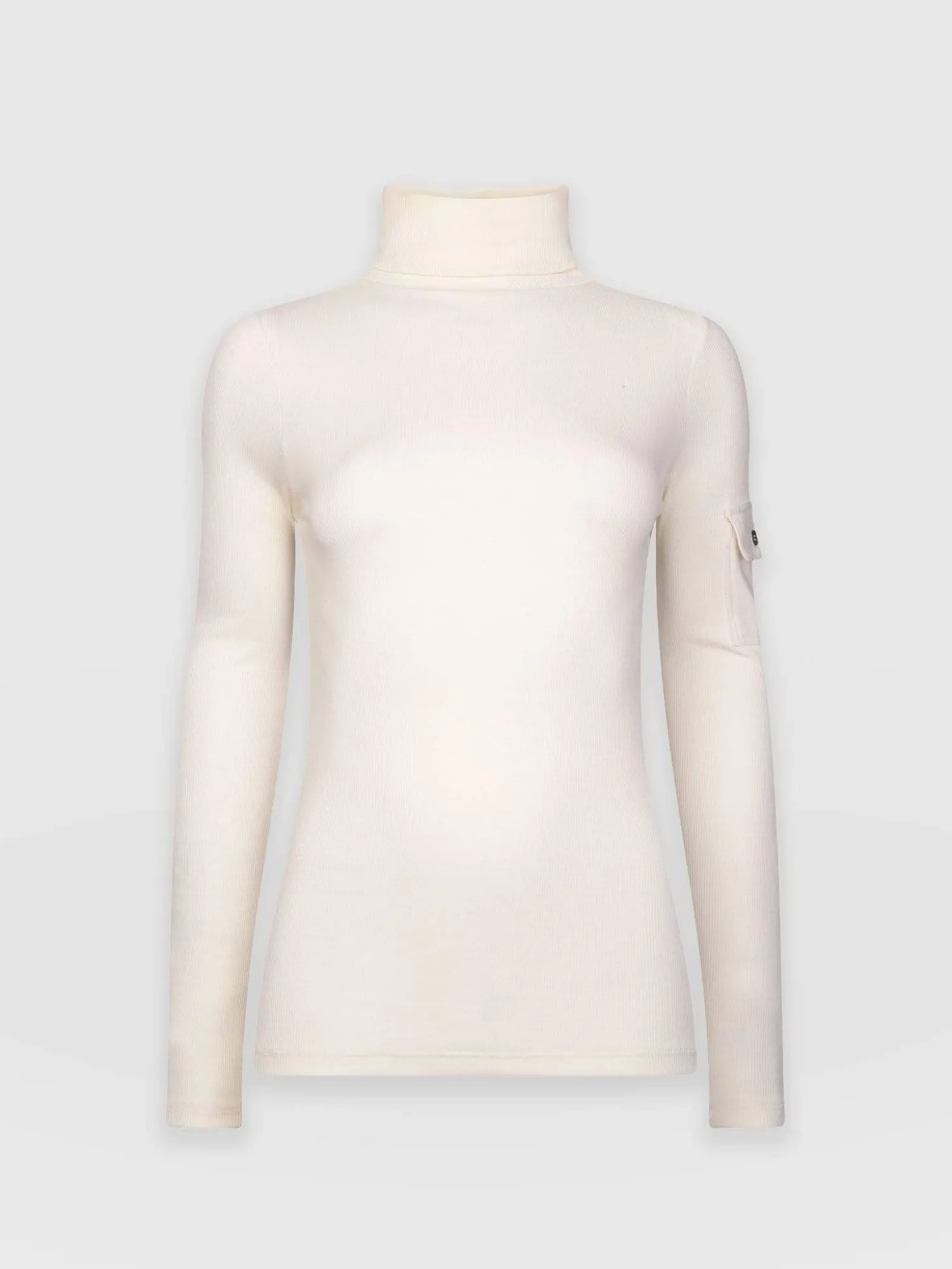 Pocket Turtle Neck - Cream