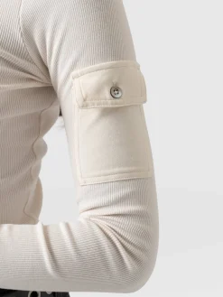 Pocket Turtle Neck - Cream