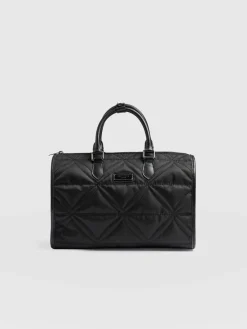 Quilted Maeve Duffle Bag - Black