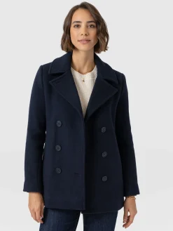 Quinn Pea Coat - Navy