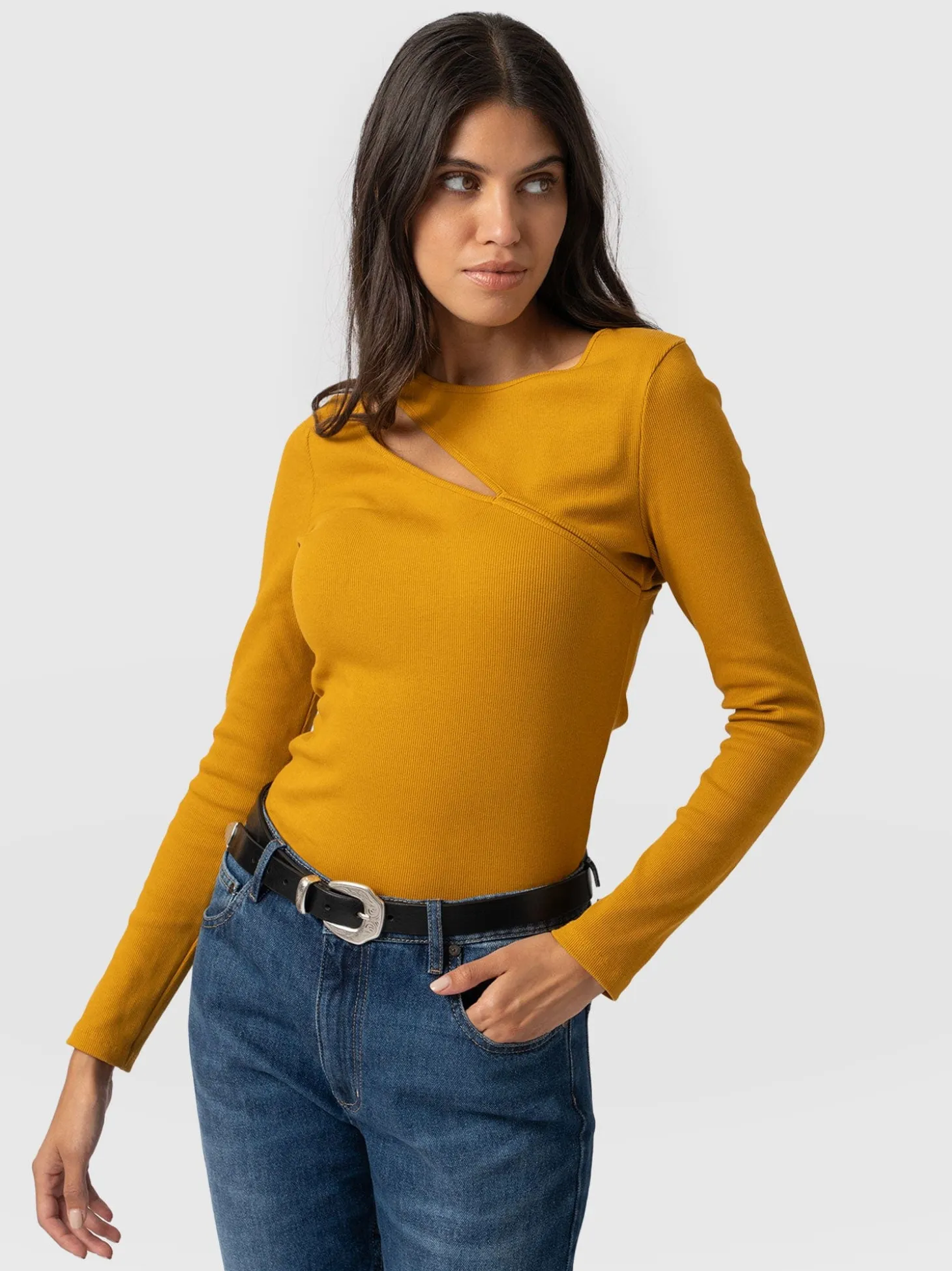 Reveal Tee Long Sleeve - Ochre