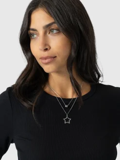 Ribbed Long Sleeve Tee - Black