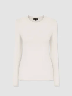 Ribbed Long Sleeve Tee - Cream