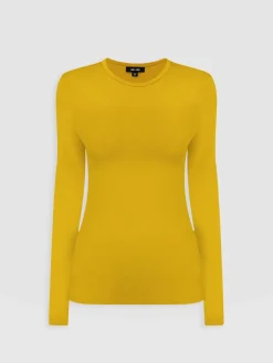 Ribbed Long Sleeve Tee - Mustard