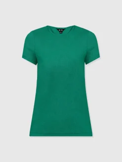 Ribbed Short Sleeve Tee - Sea Green