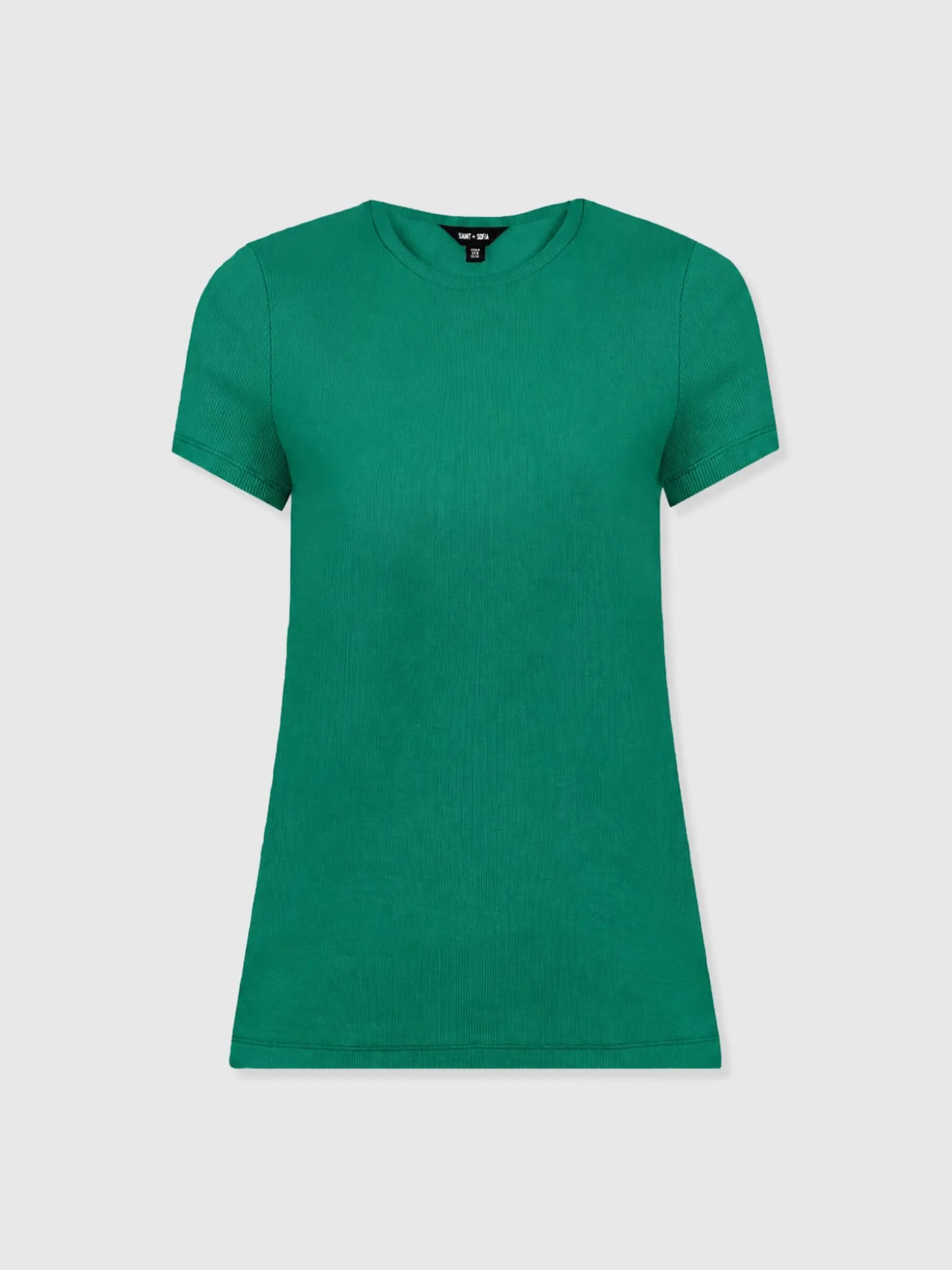 Ribbed Short Sleeve Tee - Sea Green
