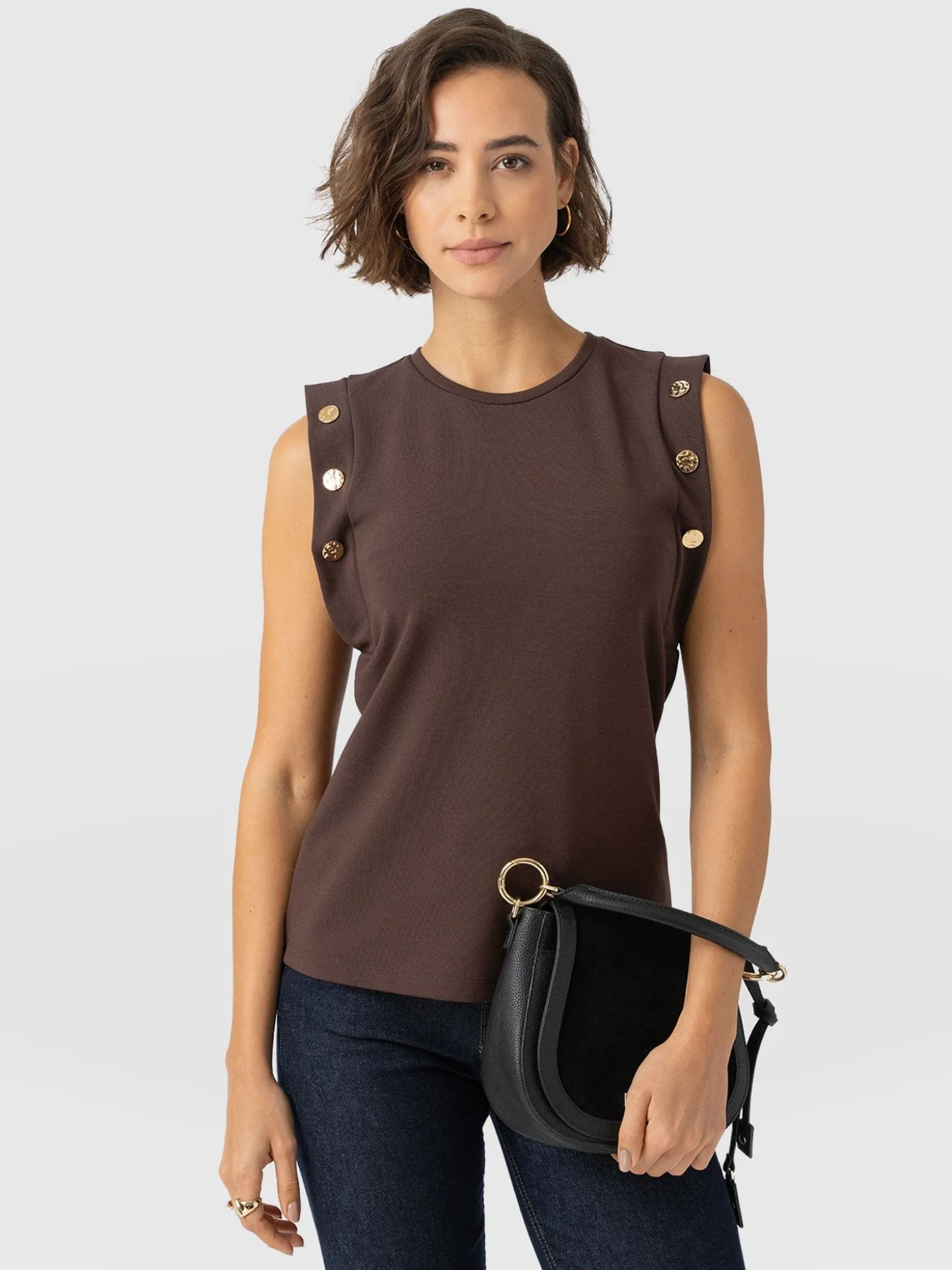 Rowan Tee - Brown - Molten