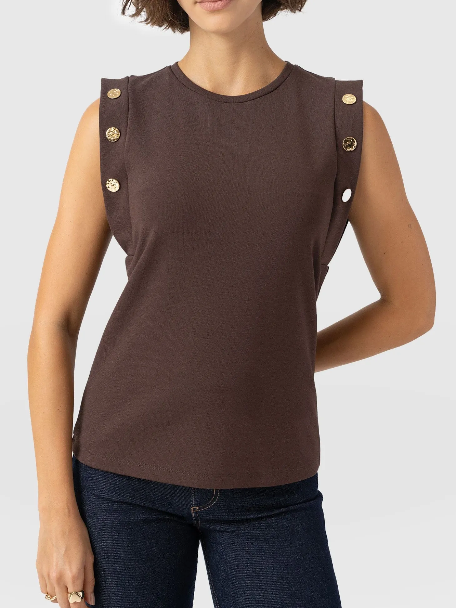 Rowan Tee - Brown - Molten