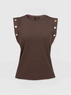 Rowan Tee - Brown - Molten
