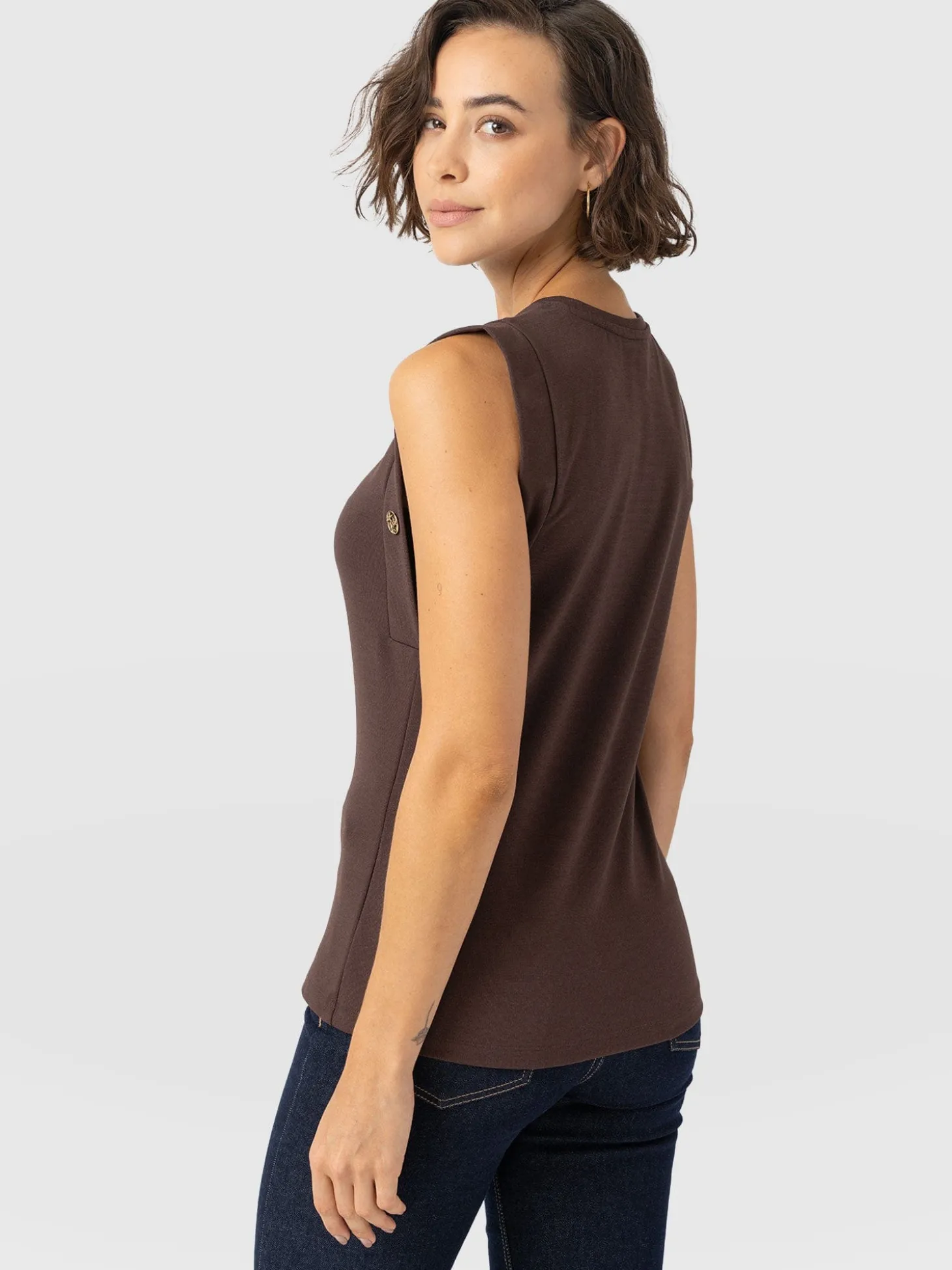 Rowan Tee - Brown - Molten