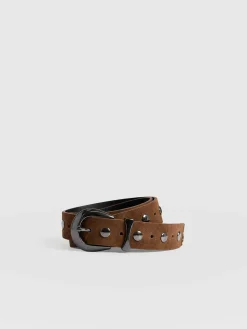 Roxie Studded Belt - Camel