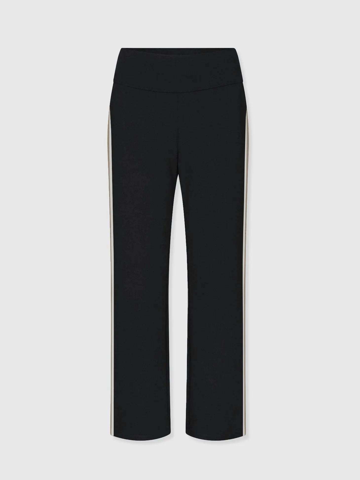 Runway Pant - Black - Cream/Beige Stripe