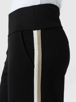 Runway Pant - Black - Cream/Beige Stripe