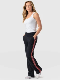 Runway Pant - Navy Red Stripe