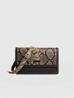 Rylee Cross Body Bag - Brown Snake
