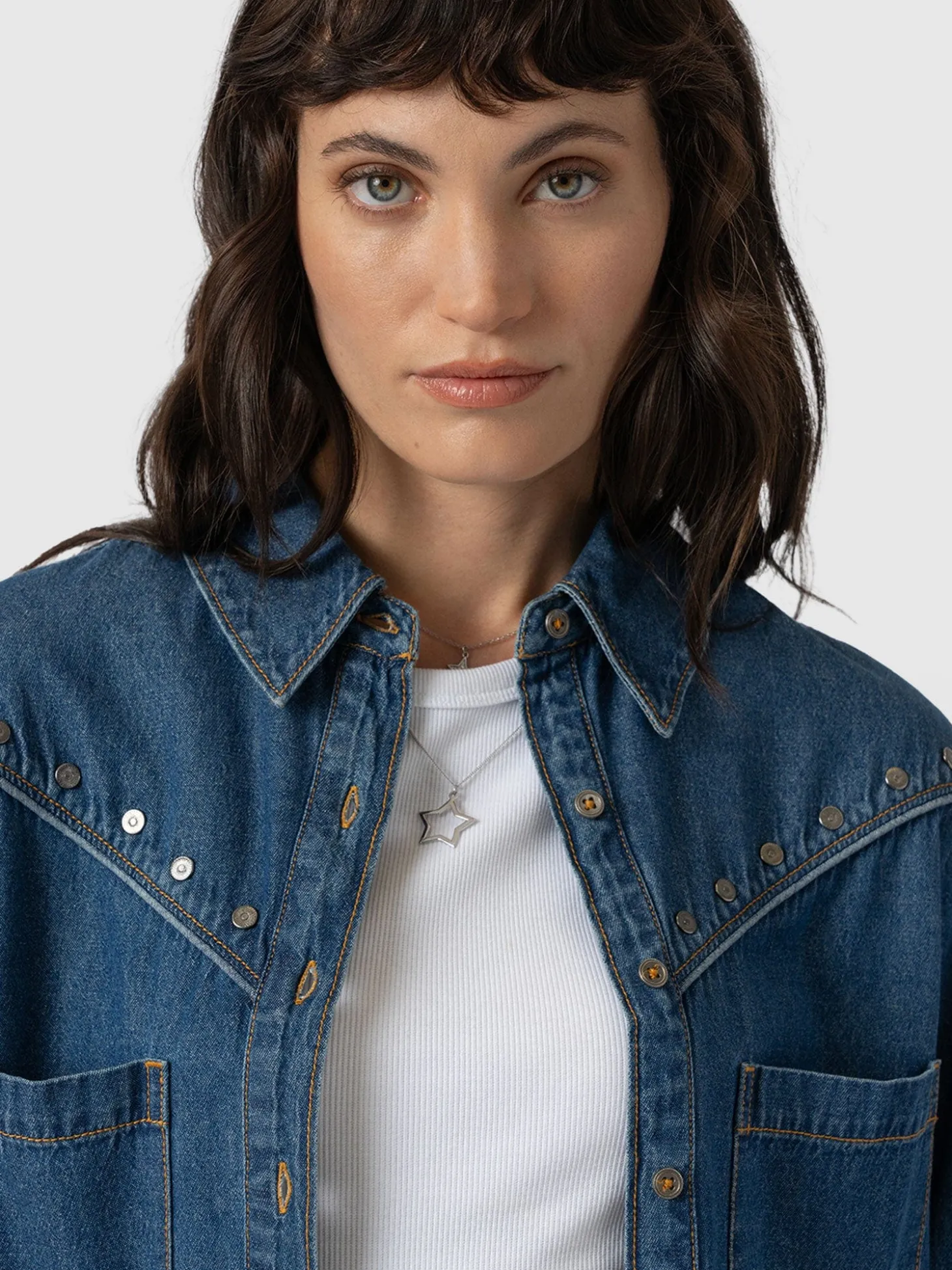 Sidney Denim Shirt - Mid Blue