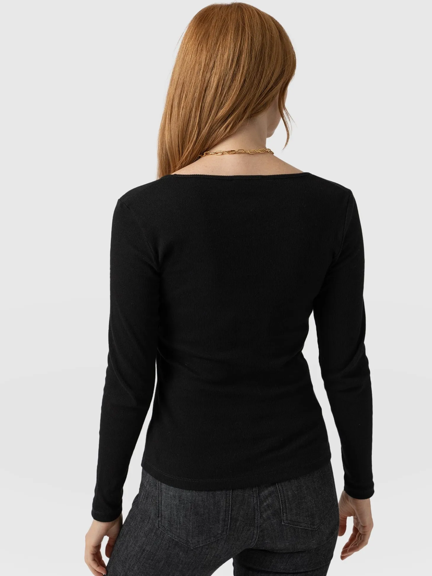 Sloane Ribbed Top - Black