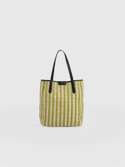 Stella Shopper Bag - Green Raffia